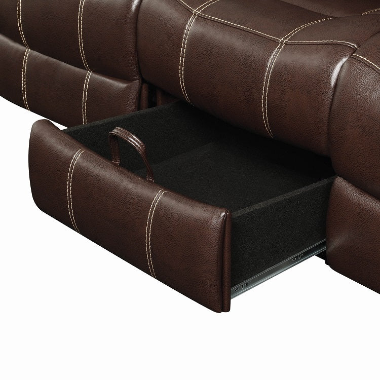 MyLeene Chestnut Reclining Sofa by Coaster