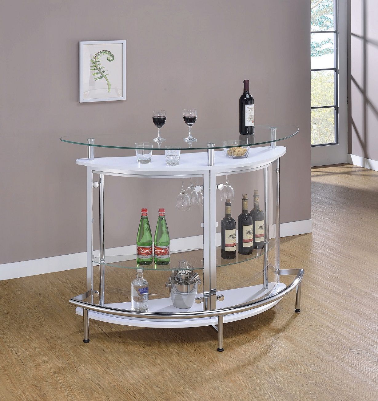 Amarillo White Bar Unit by Coaster