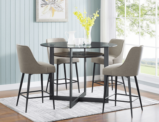Olson Counter Height Set (table and 4 chairs) by Steve Silver