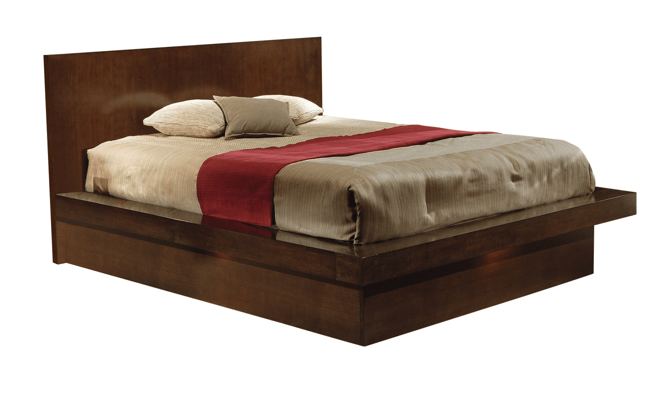 Queen Jessica Cappuccino Platform Bed Frame by Coaster