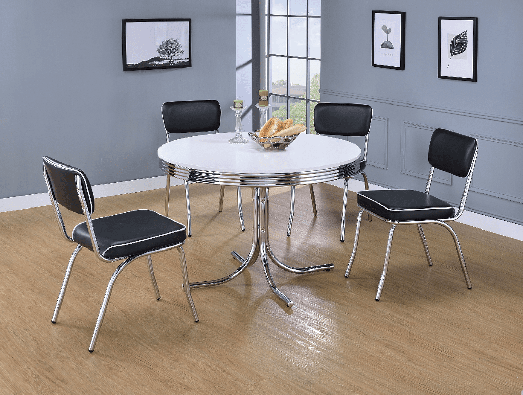Retro Black Dining Chairs (includes 2 chairs) by Coaster