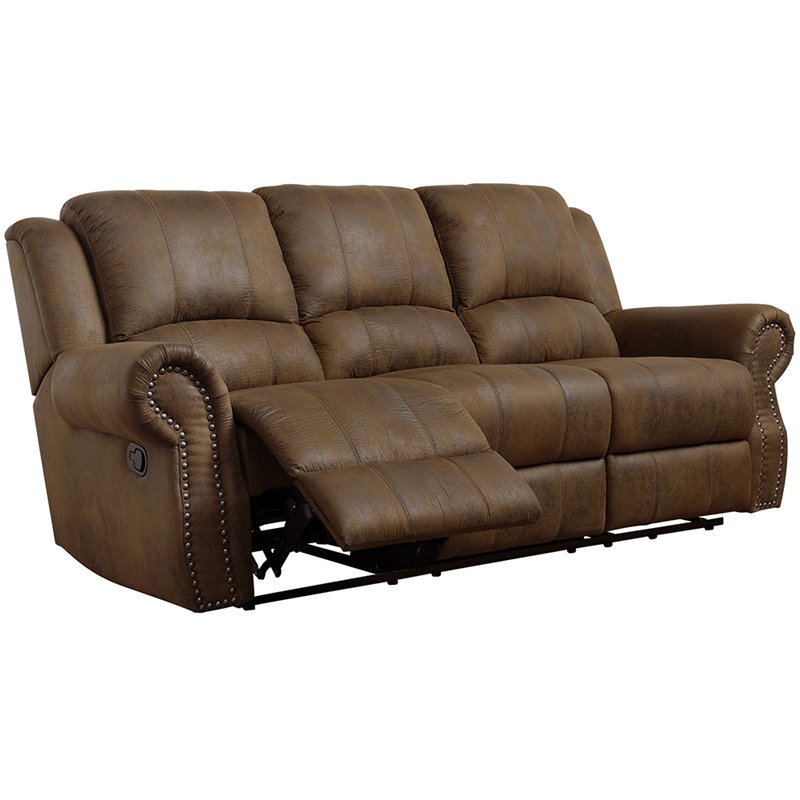 Sir Rawlinson Faux Suede Reclining Sofa by Coaster Dallas Furniture Online