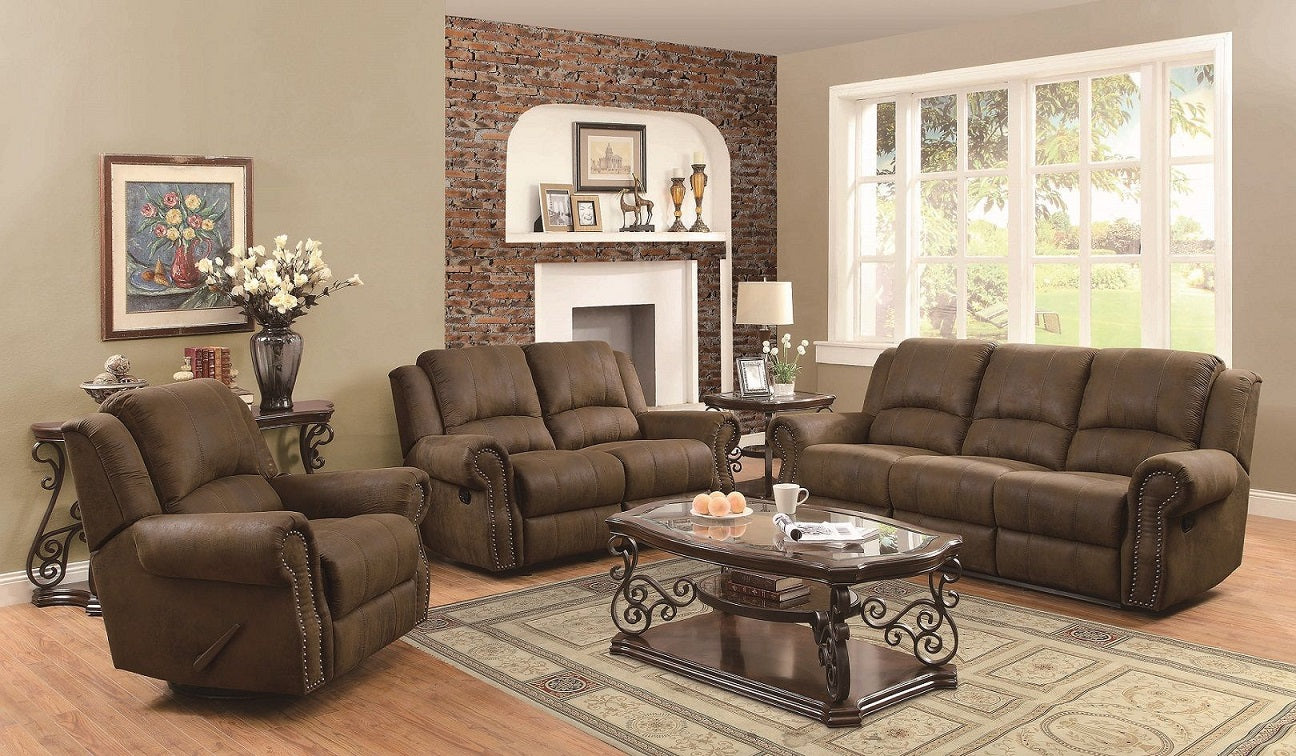 Faux suede deals recliner sofa