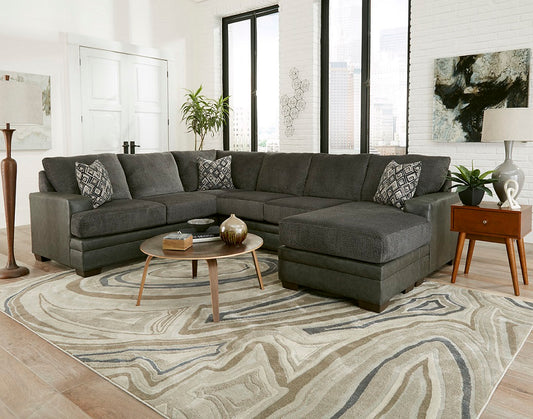 Stallion Charcoal Sectional by Delta