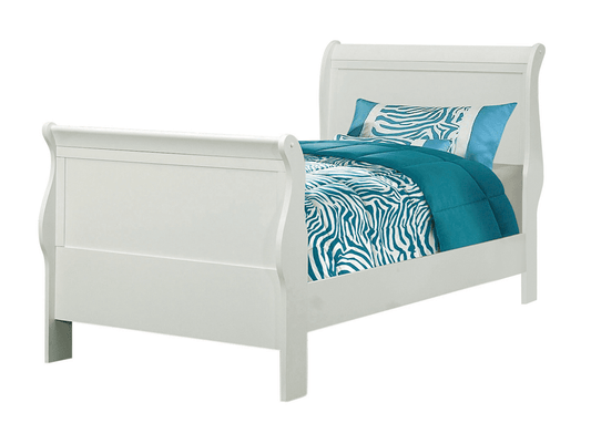 Twin Louis Philippe White Bed Frame by Coaster