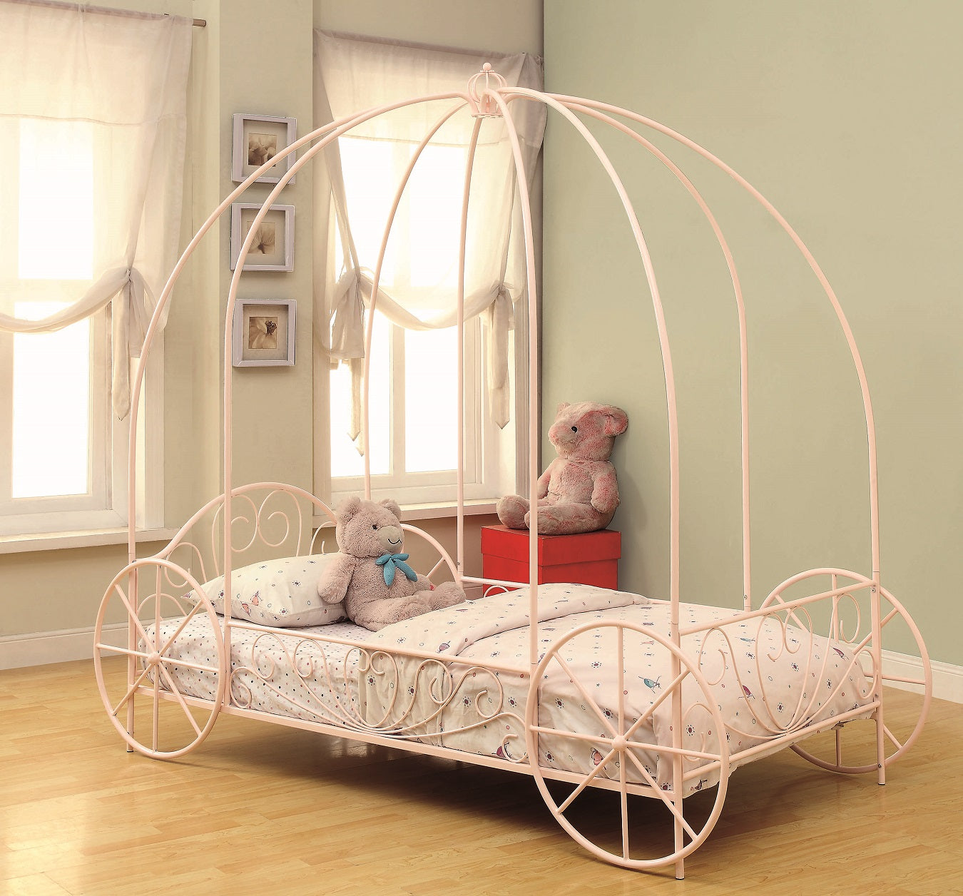 Twin Massi Princess Carriage Canopy Platform Bed Frame by Coaster