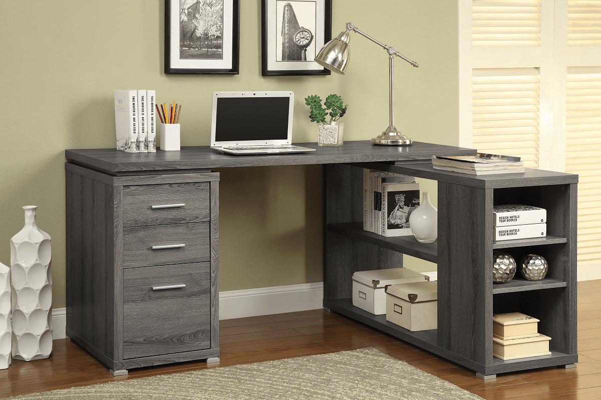 Yvette Weathered Grey Desk by Coaster